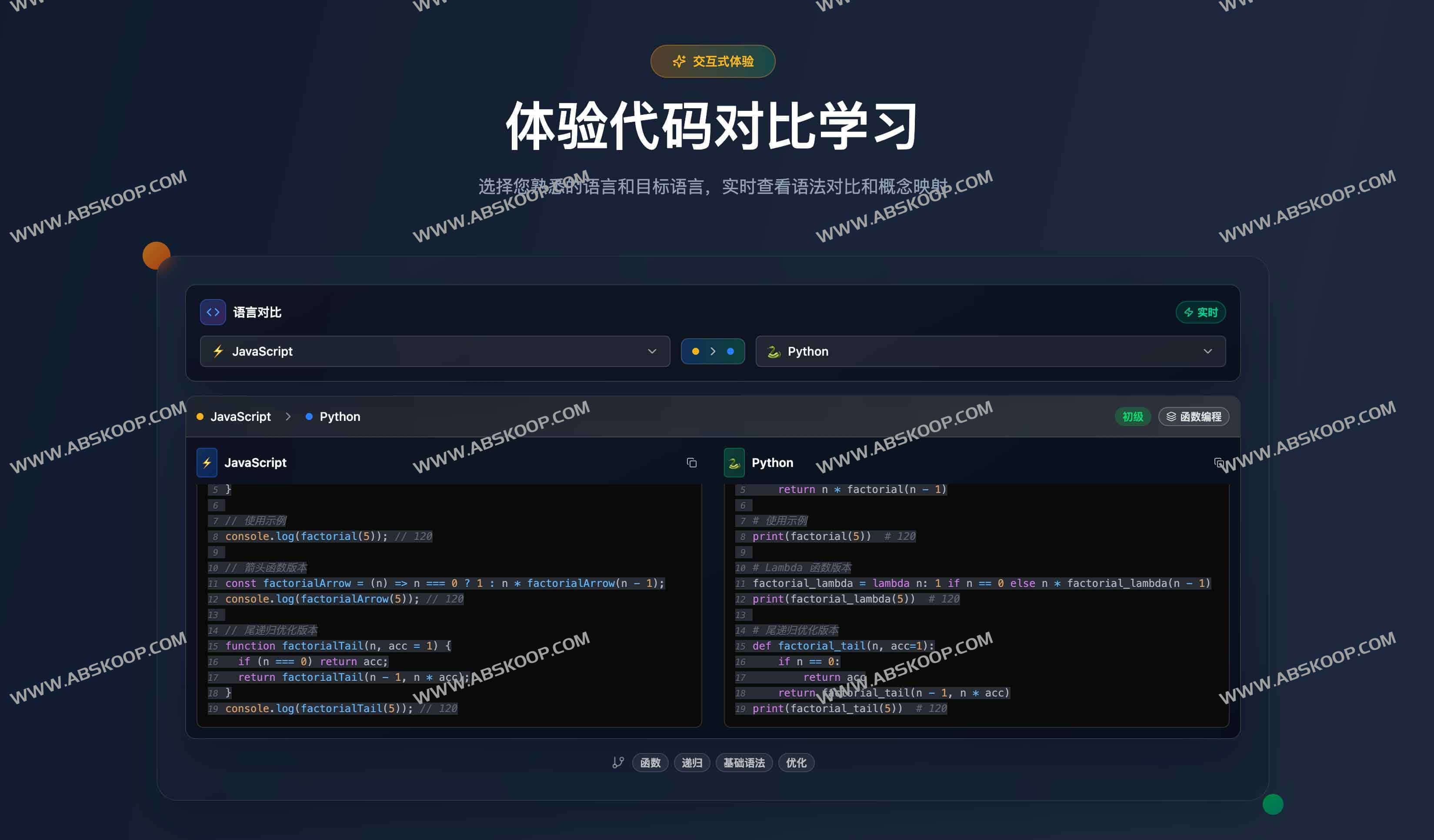 LangShift.dev 多语言编程学习平台:开发者免费语言迁移课程