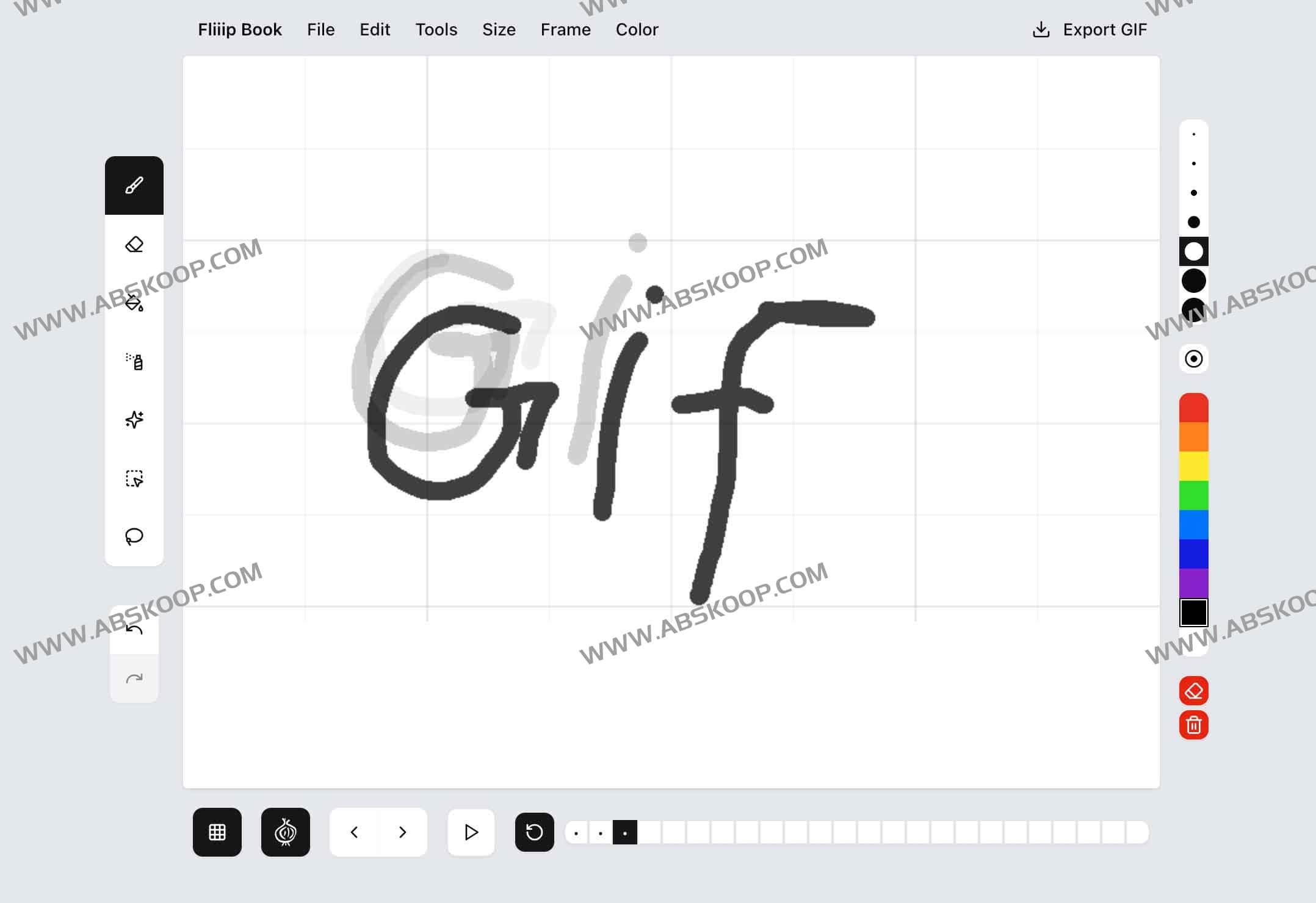 FliiipBook:在线轻松制作专业GIF动画|浏览器逐帧动画工具