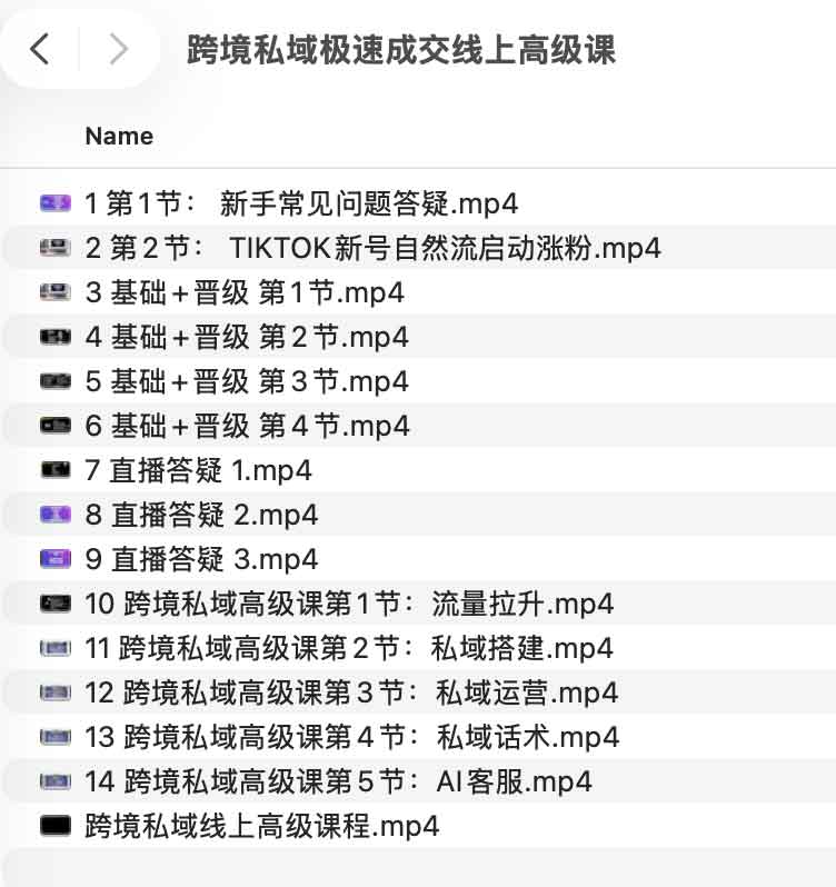 跨境私域极速成交线上高级课