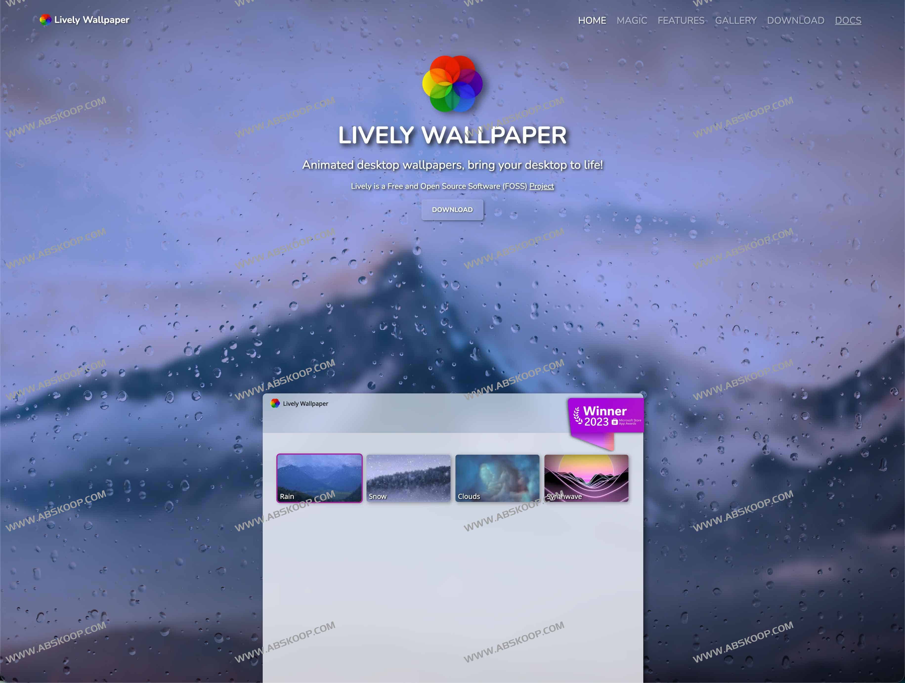 Lively Wallpaper:免费开源的桌面动态壁纸与屏保工具(多屏/超宽支持)