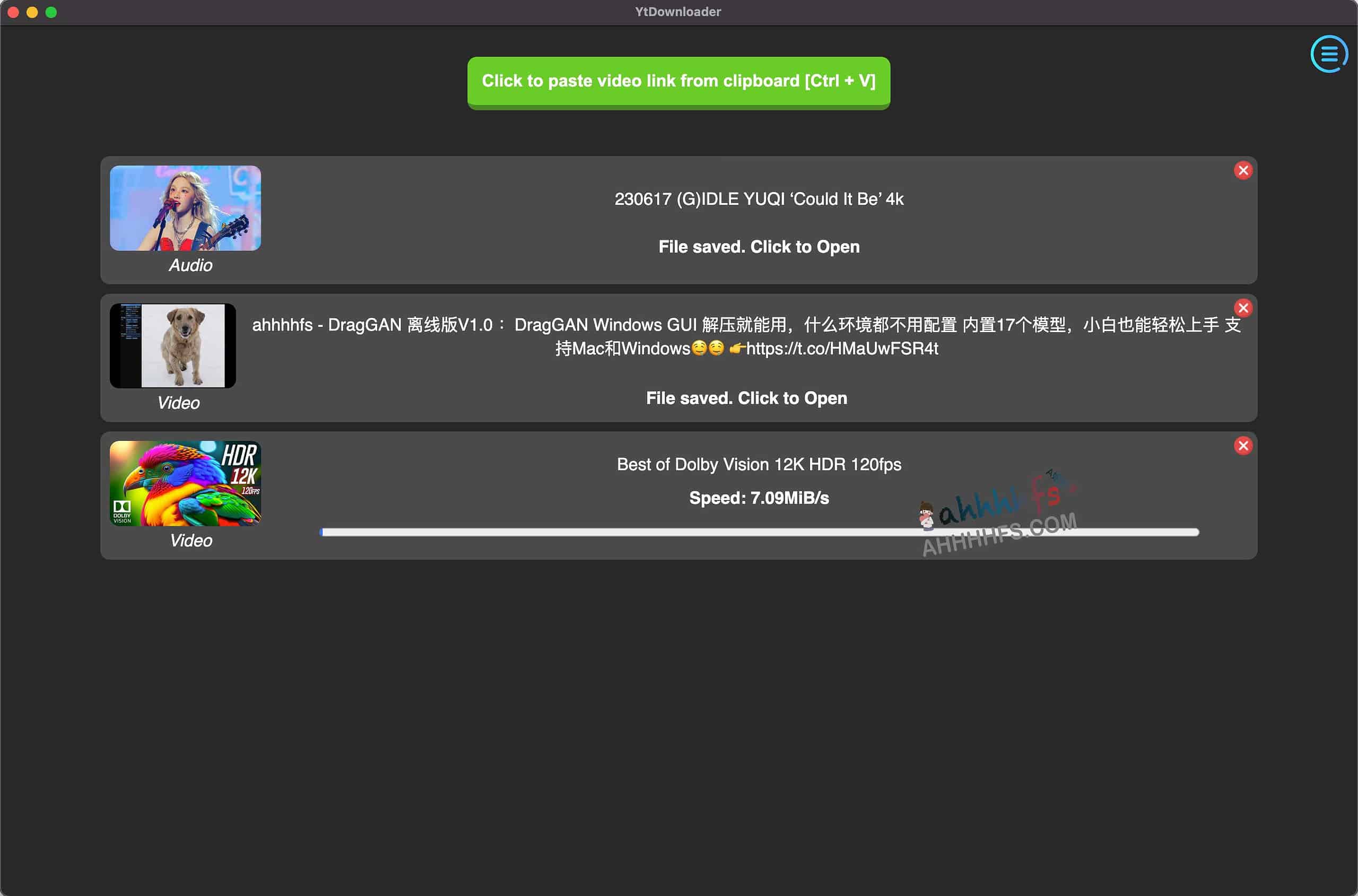 ytDownloader:免费开源的跨平台视频/音频下载器(支持上百站点、4K、硬件加速压缩)