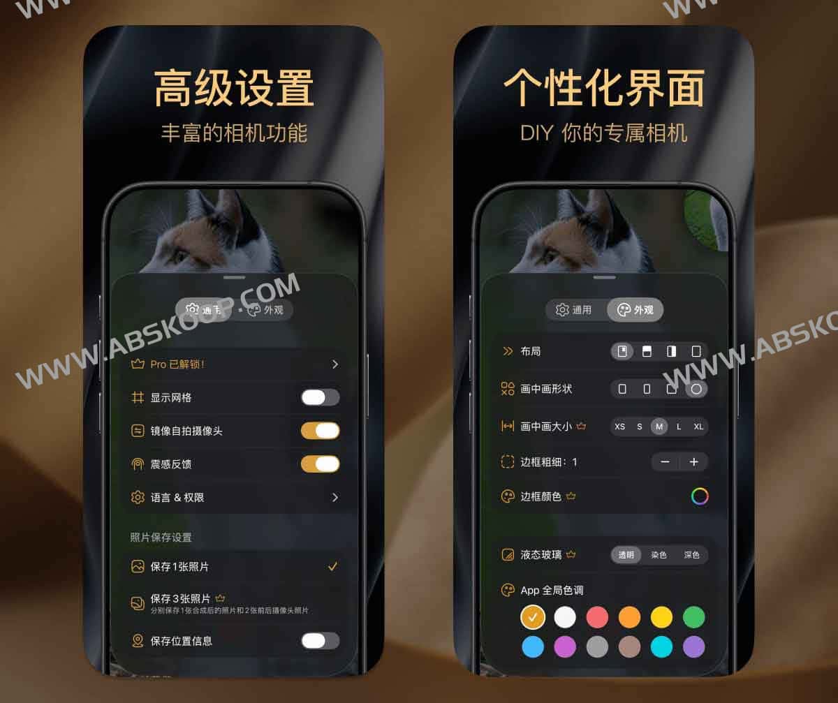 2Camera:双重拍摄相机 前后同开、画中画分屏,一次成片三张,内购限免中